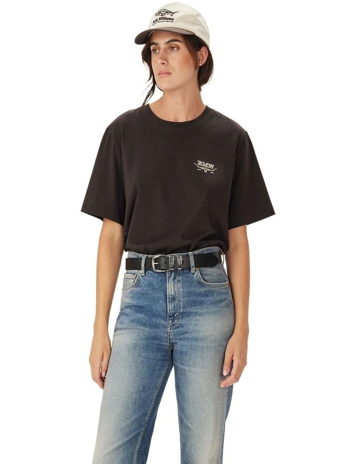 Louth Back Print T-Shirt in Dark Chocolate image 1