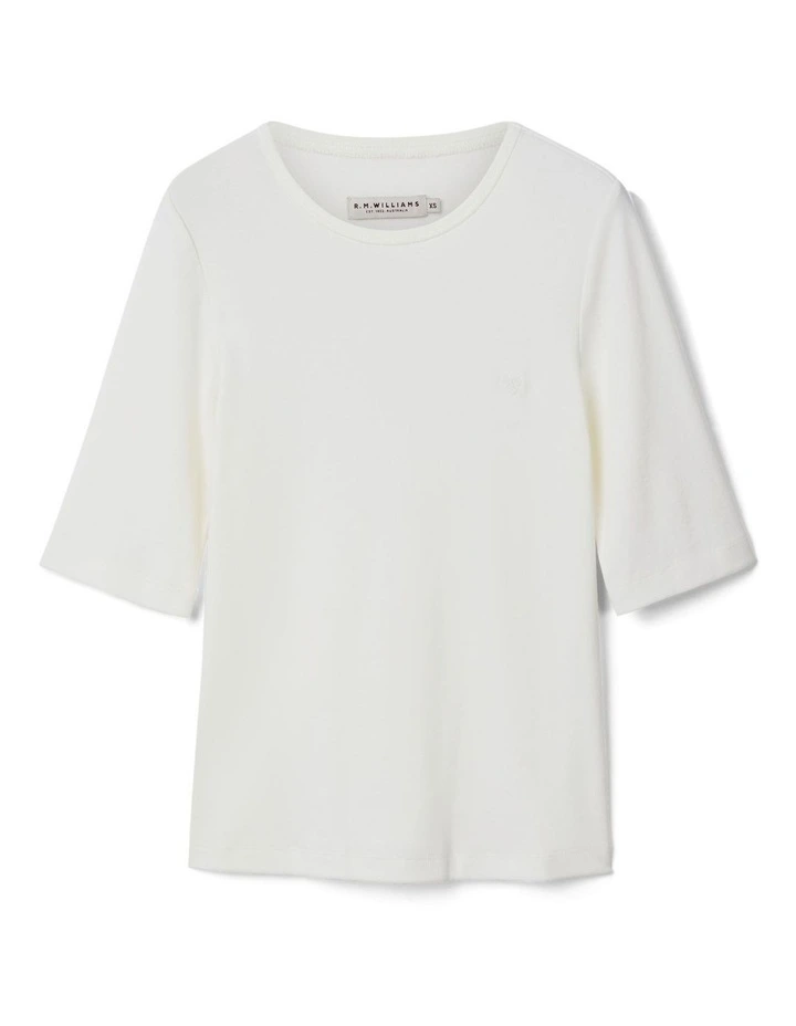 Jericho Rib T-Shirt in White image 4