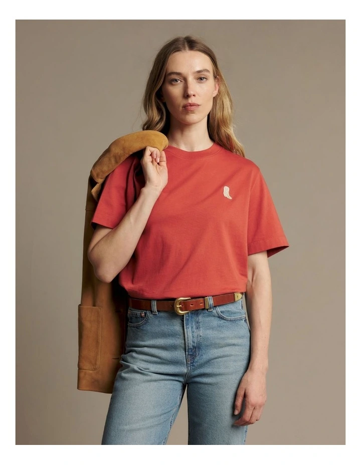 Rodeo Queen Embro T Shirt in Scarlet image 3
