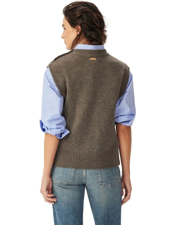 Davidson Merino Sleeveless Knit in Heather image 2