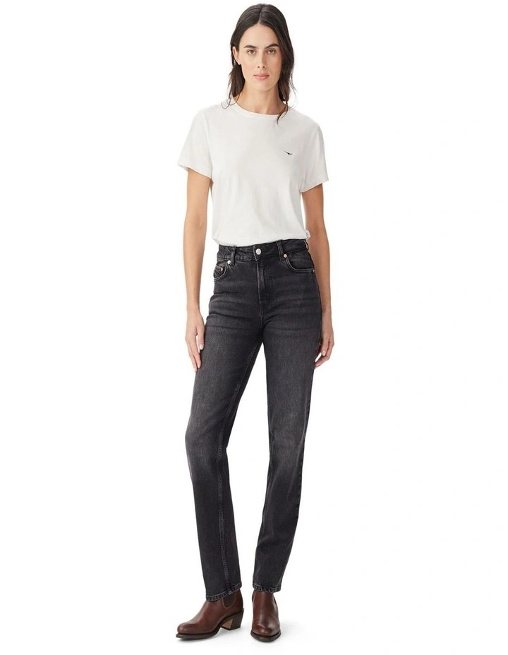 Maren Slim Straight Jean in Vintage Black image 3