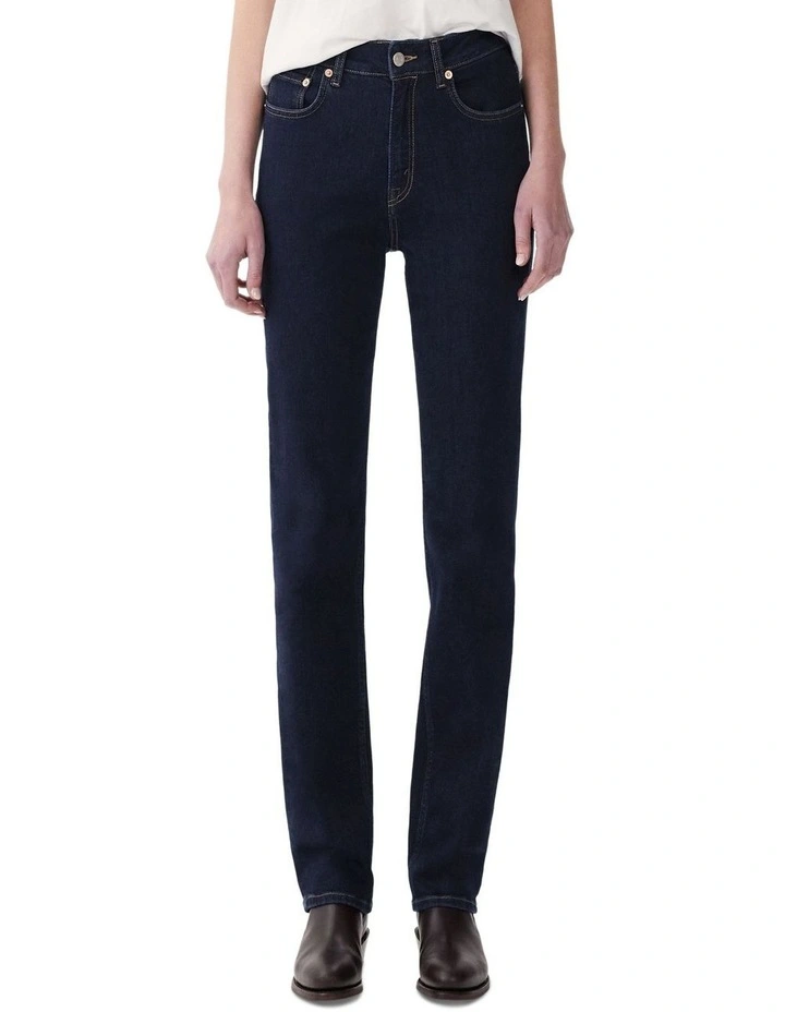 Maren Slim Straight Jean in Indigo Rinse Wash image 1