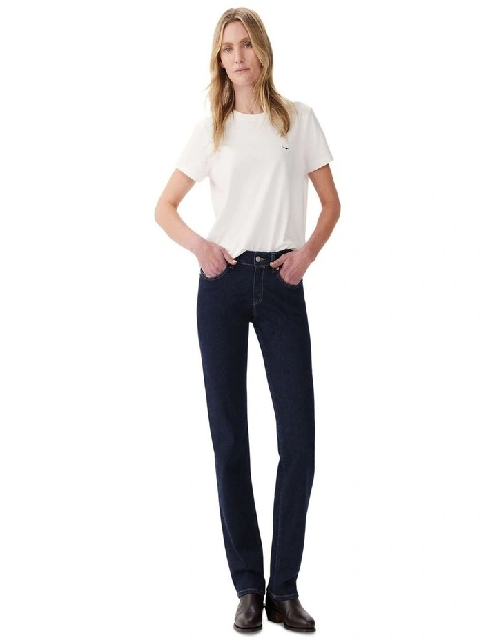 Maren Slim Straight Jean in Indigo Rinse Wash image 3