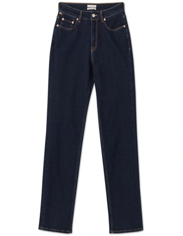 Maren Slim Straight Jean in Indigo Rinse Wash image 4