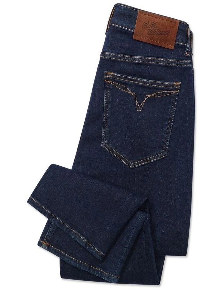 Maren Slim Straight Jean in Indigo Rinse Wash image 5