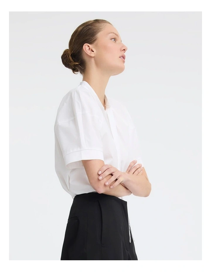 Marina Cotton Blouse in White image 3