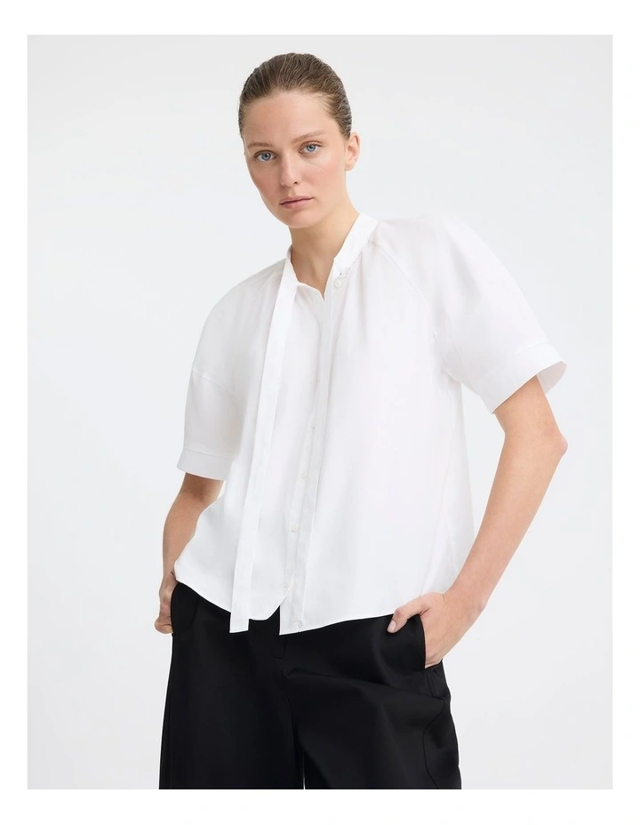 Marina Cotton Blouse in White image 4