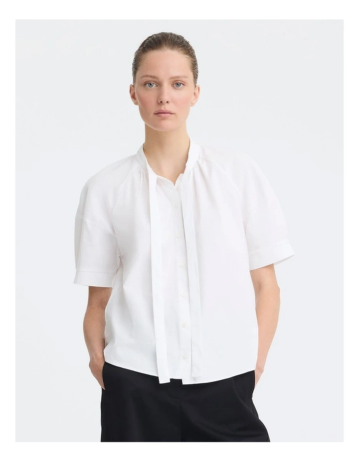 Marina Cotton Blouse in White image 5