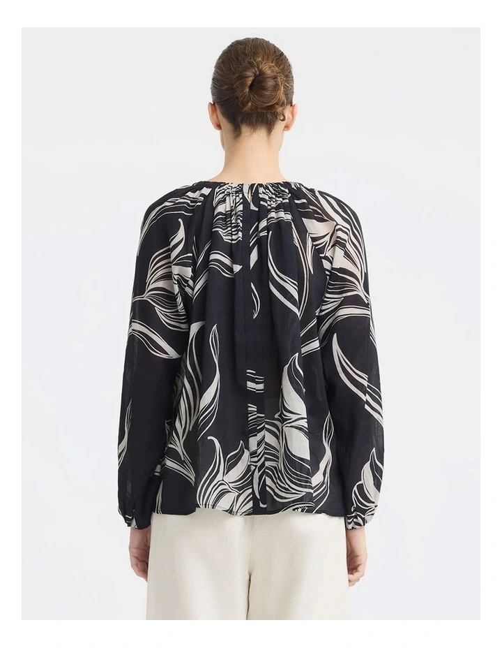 Candice Ramie Blend Blouse in Print image 2