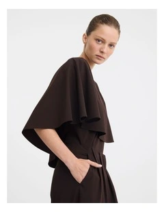 Miguel Wool Blend Top in Espresso