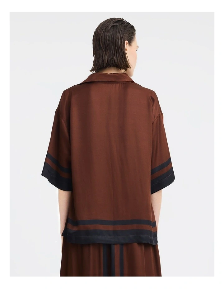 Audrina Silk Blend Shirt in Print image 2