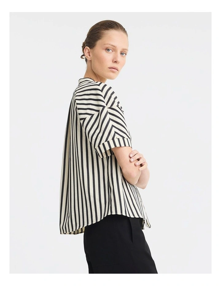 Marina Blouse in Stripe image 3