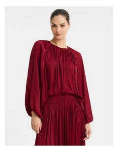 Vivienne Blouse in Burgundy