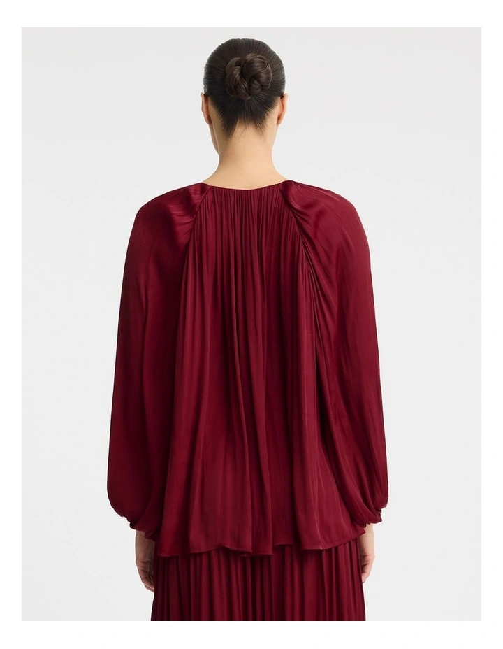Vivienne Blouse in Burgundy image 2