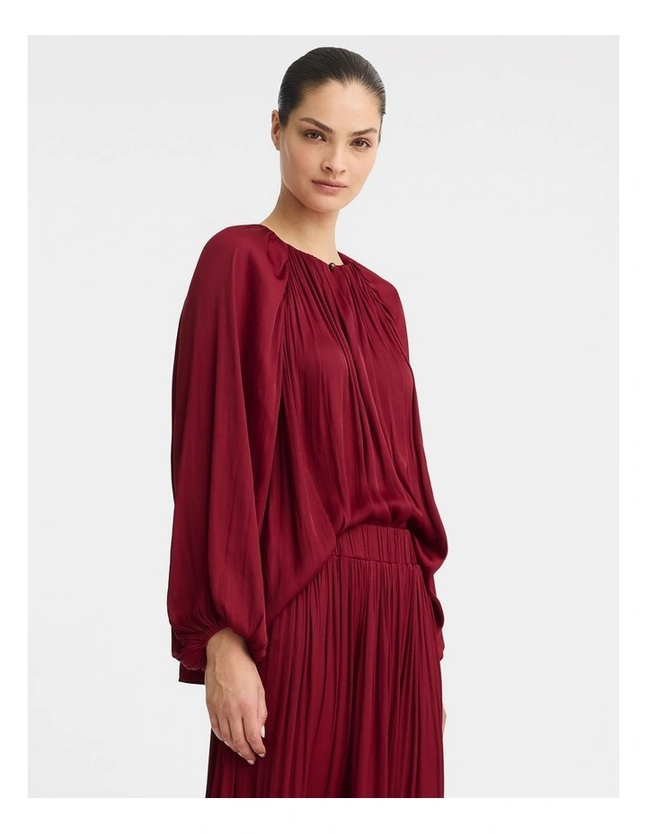 Vivienne Blouse in Burgundy image 3