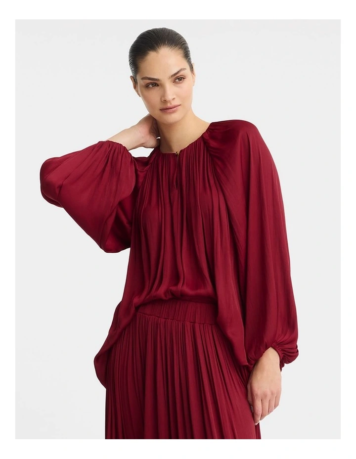 Vivienne Blouse in Burgundy image 4