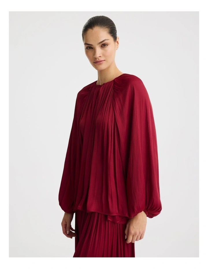 Vivienne Blouse in Burgundy image 6