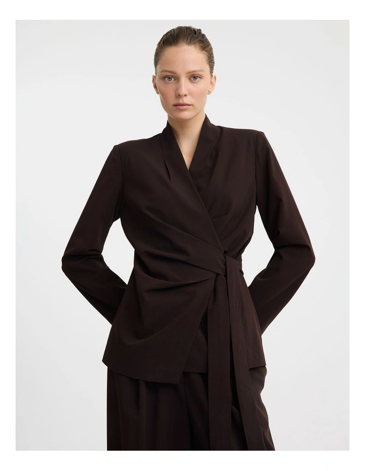 Miguel Wool Blend Blazer in Espresso image 1