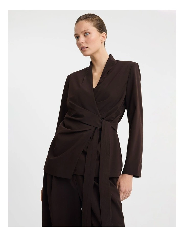 Miguel Wool Blend Blazer in Espresso image 3
