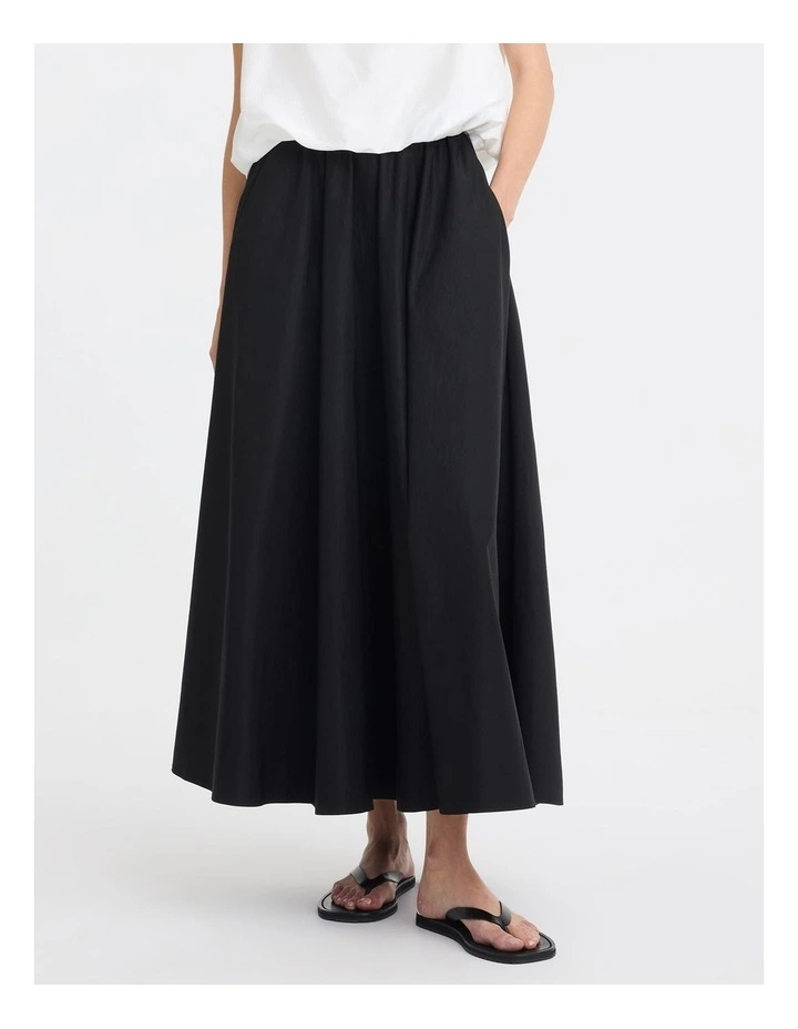 Coco Tafetta Skirt in Black image 4