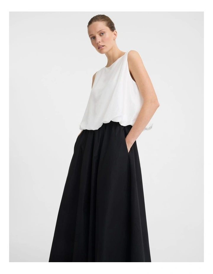 Coco Tafetta Skirt in Black image 5