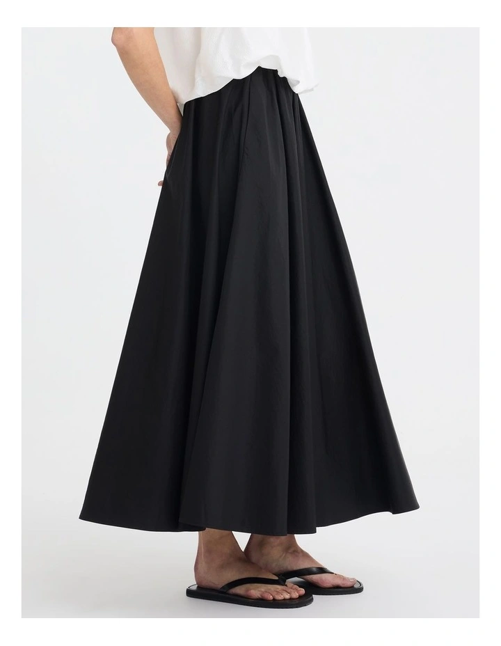 Coco Tafetta Skirt in Black image 6