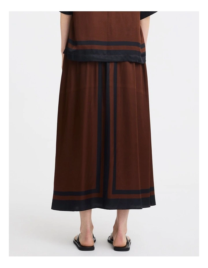 Audrina Silk Blend Skirt in Print image 2