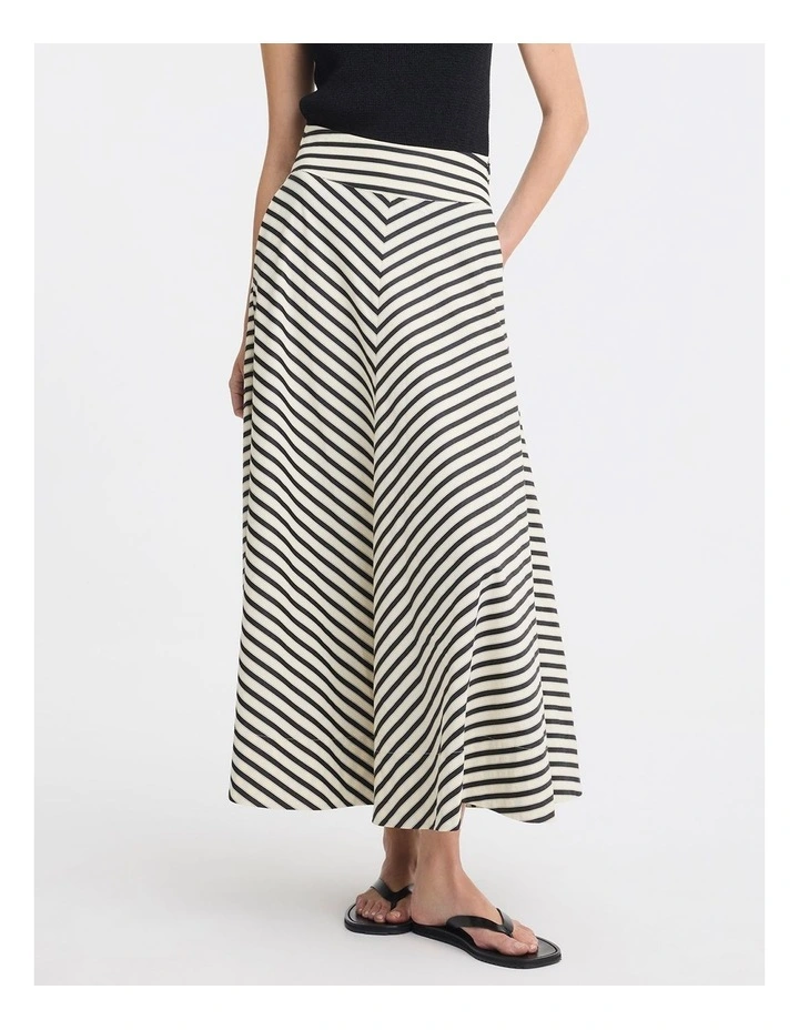 Marina Skirt in Stripe image 1