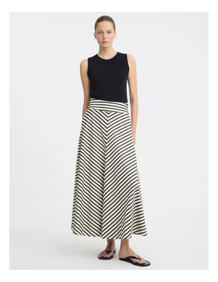 Marina Skirt in Stripe image 3
