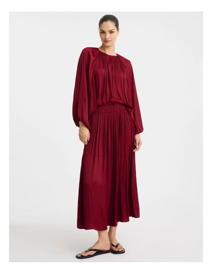 Vivienne Skirt in Burgundy image 3