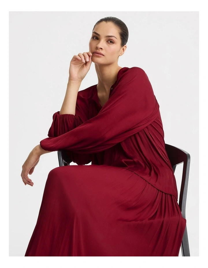 Vivienne Skirt in Burgundy image 5