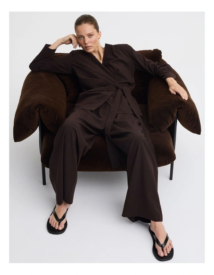 Miguel Wool Blend Pant in Espresso image 6