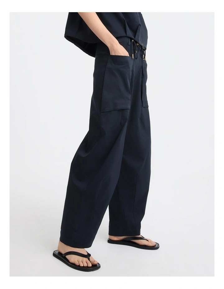 Sander Cotton Twill Cargo Pant in Navy image 1