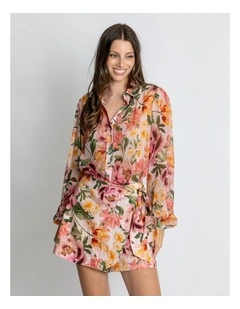 Ava Shirt in Whispering Peonies Print