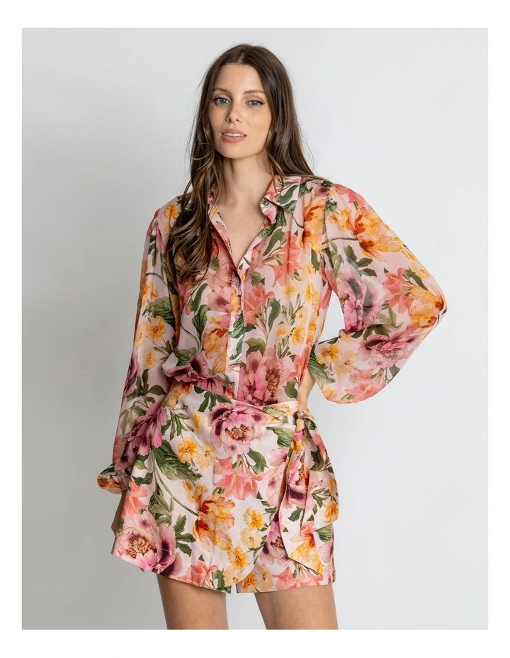 Ava Shirt in Whispering Peonies Print image 5