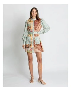Liv Long Sleeve Mini Dress in Multi