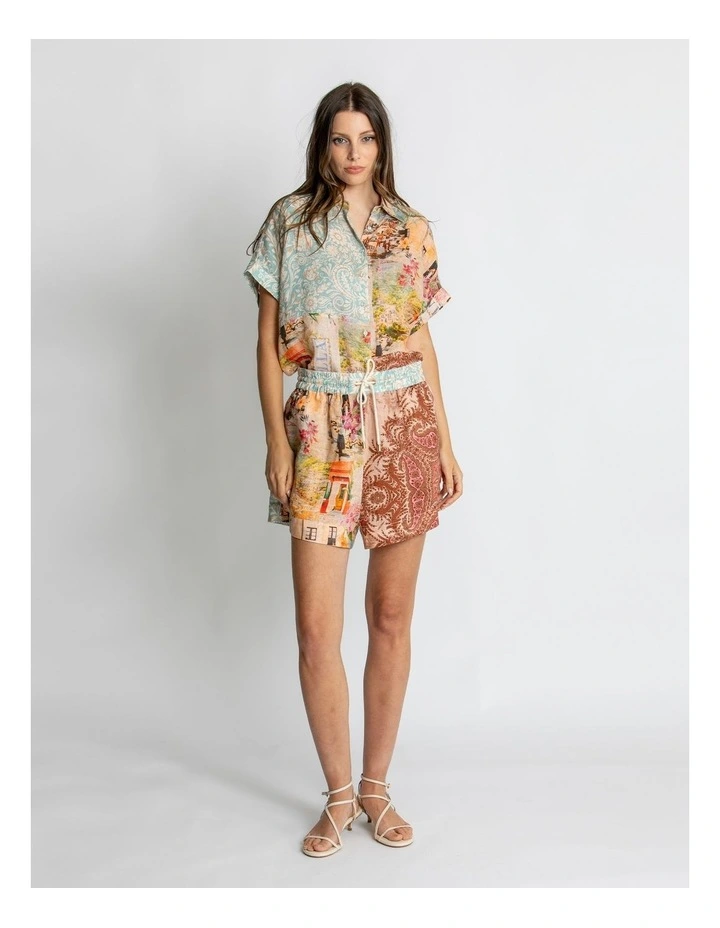 Judith Drawstring Short in Multi image 6