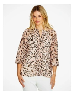 Long Sleeve Blouse in Multi Print