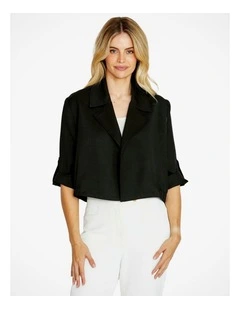 Emba Cropped Jacket in Black