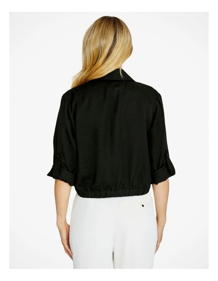 Emba Cropped Jacket in Black image 2