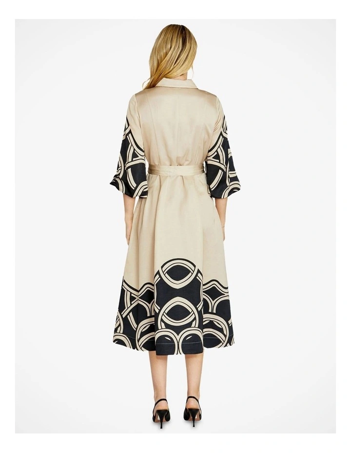Jasmine Swirl Dress in Beige image 2