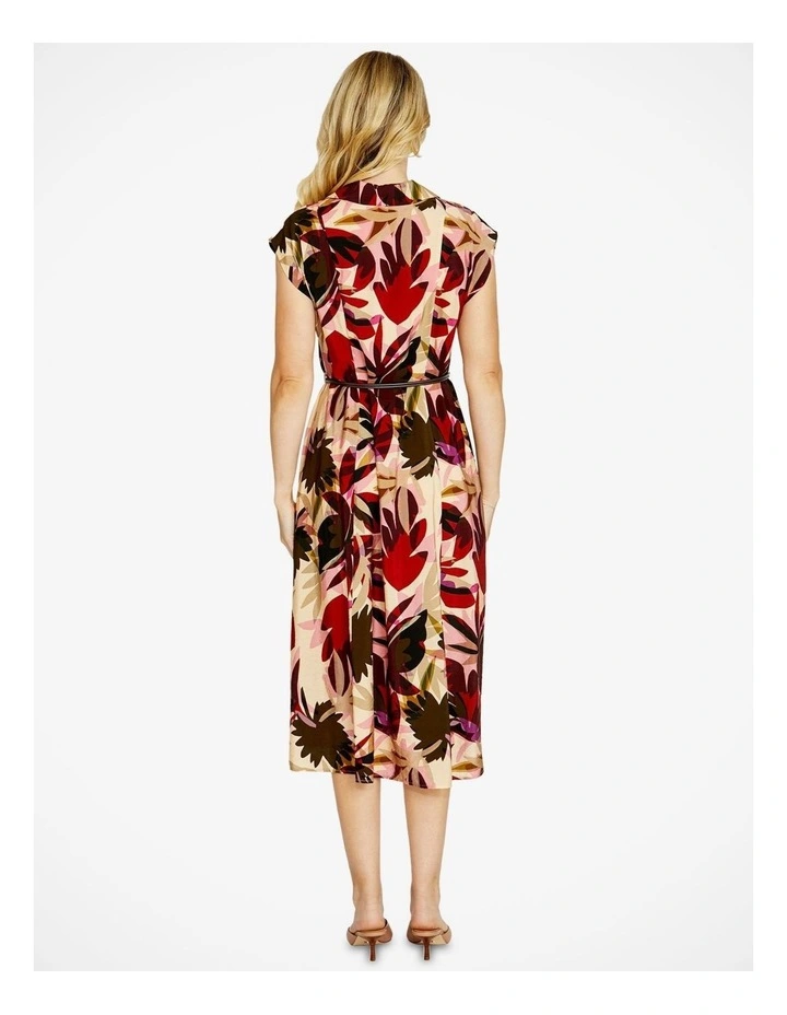 Sophie Sleeveless Belted Dress in Multi image 2