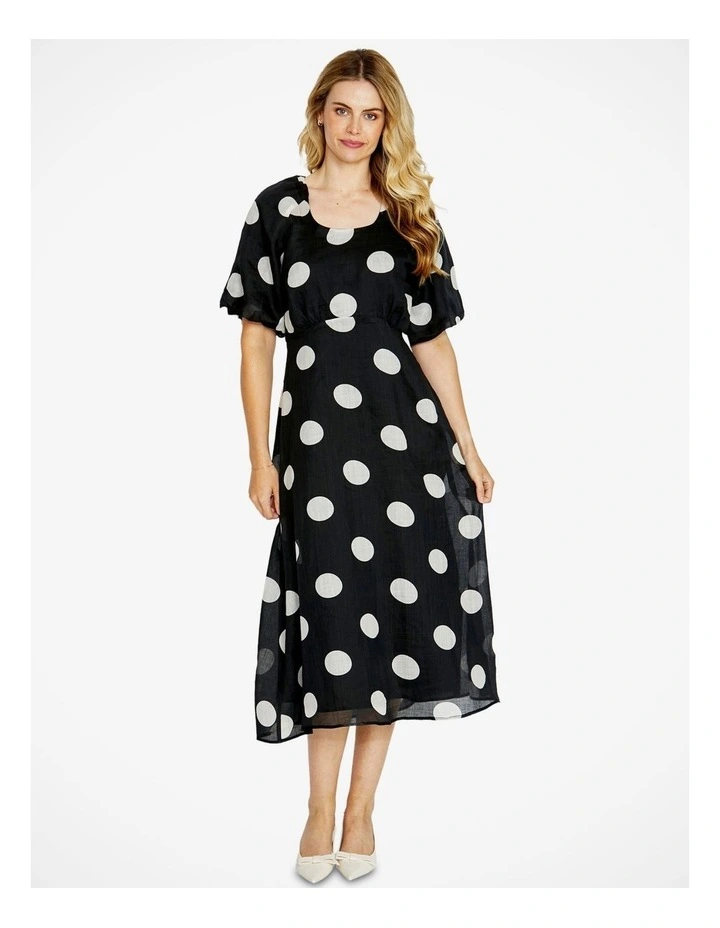 Loula Raglan Dress in Spot Print image 1