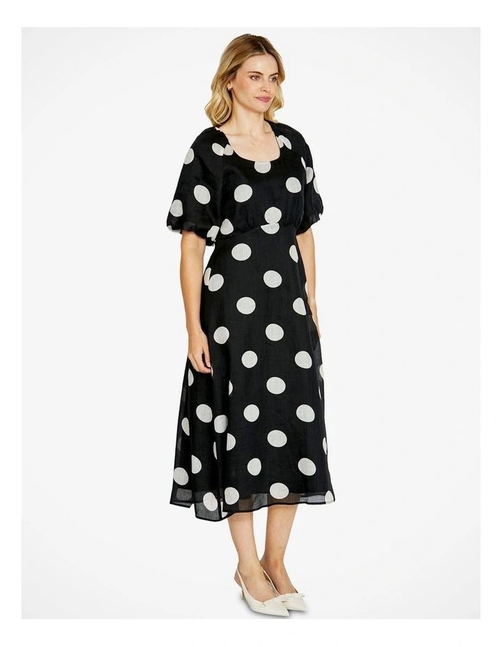 Loula Raglan Dress in Spot Print image 3