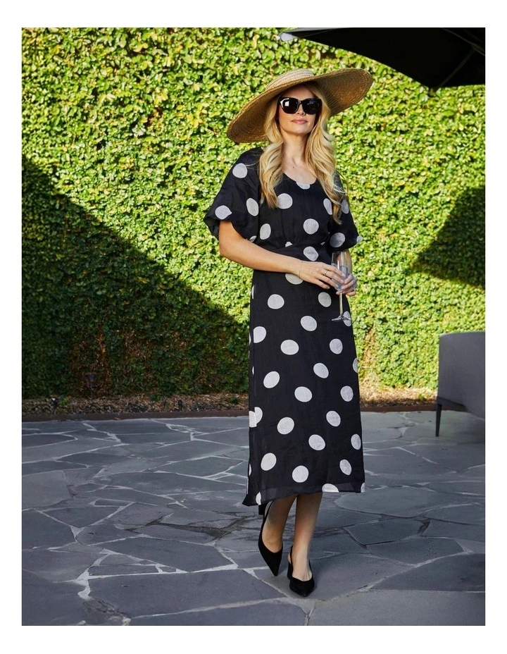Loula Raglan Dress in Spot Print image 4