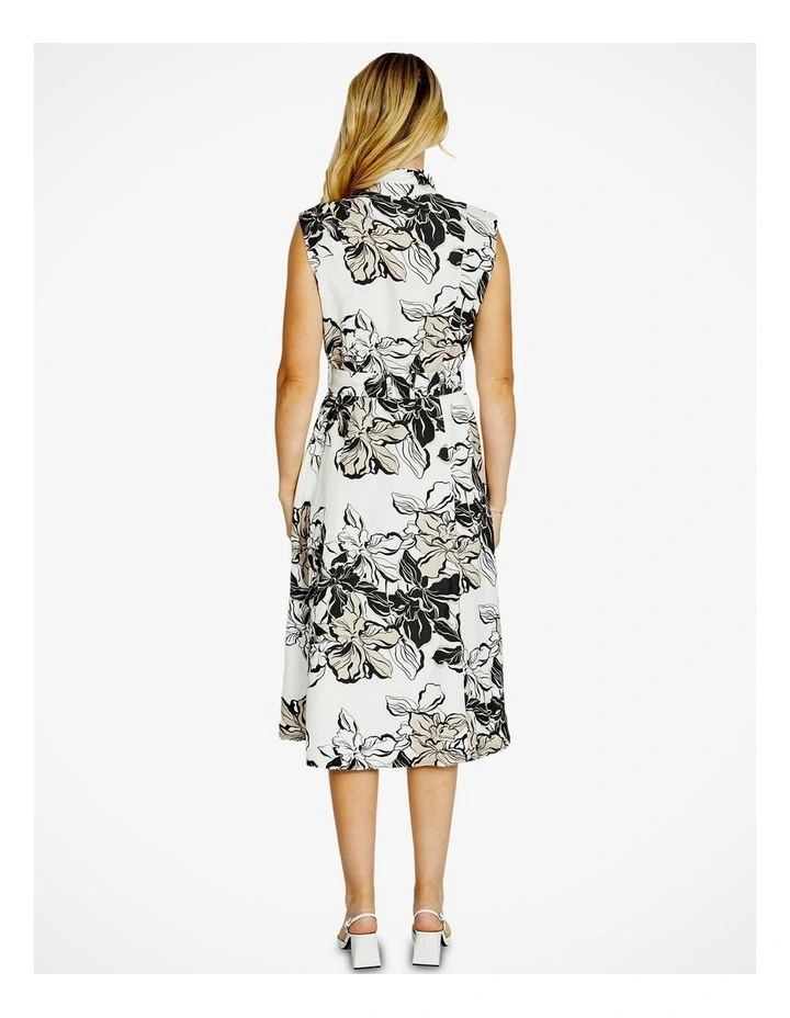 Sleeveless Shirt Dress in Floral Races Print image 2