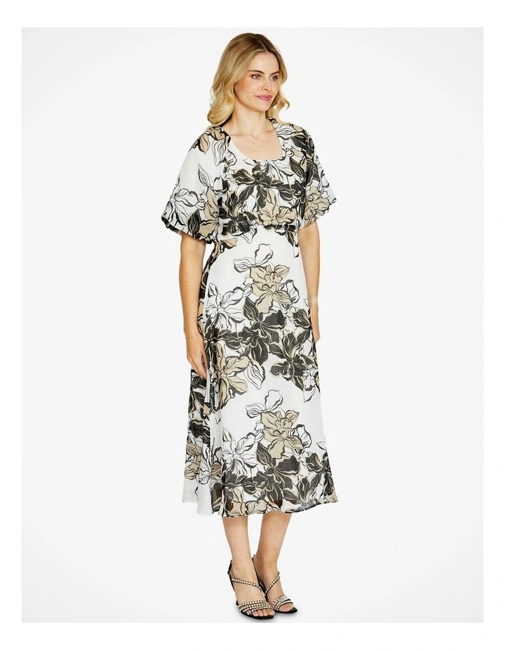 Eden Raglan Sleeve Dress in Floral Races Print image 3