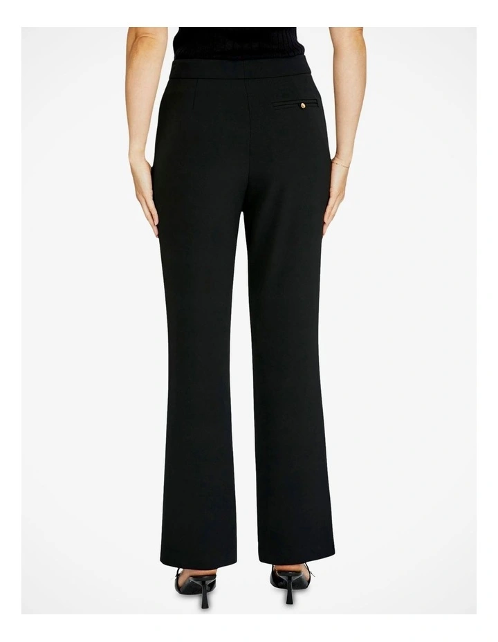 Manhattan Straight Leg Trouser in Black image 2