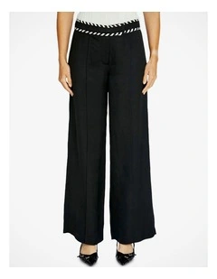 Tiffany Twist Trim Pant in Black