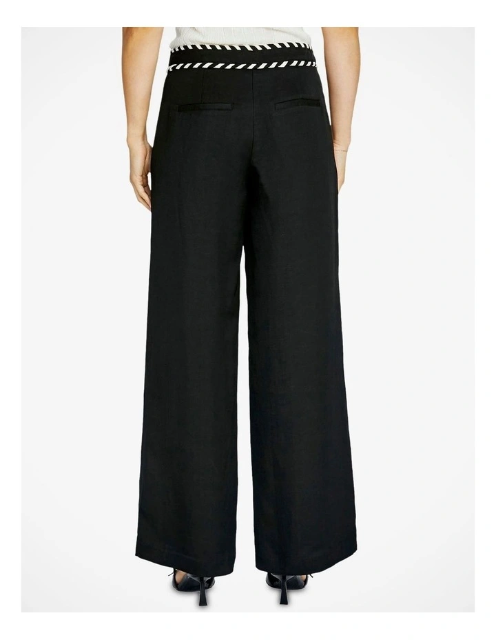 Tiffany Twist Trim Pant in Black image 2